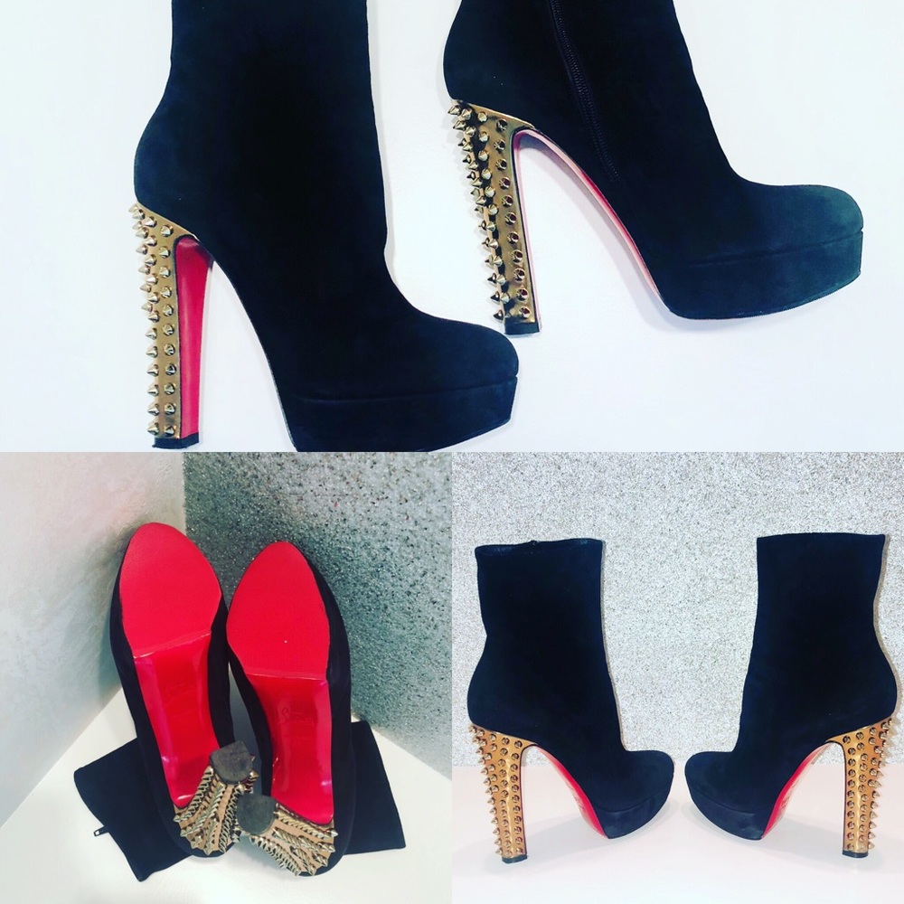 Christian Louboutin Taclou Suede Platform Boots 39